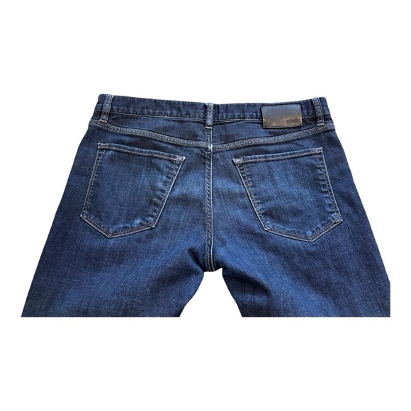 Hugo Boss Dark Wash Straight Leg Jeans With Stretch - Size 36/34 - Picture 4 of 15
